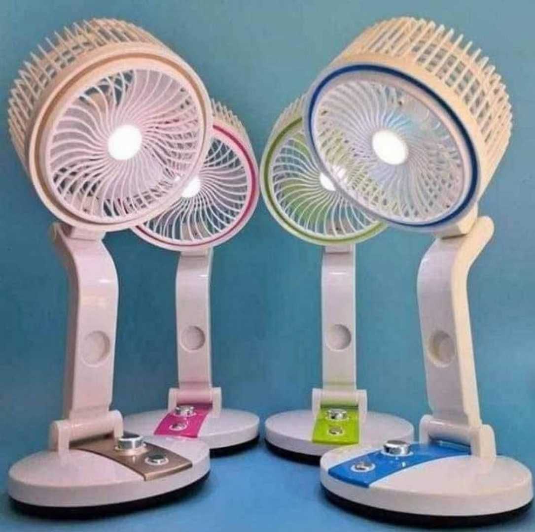 LR,Adjustable,Rechargeable,Folding,Fan,with,LED,Light