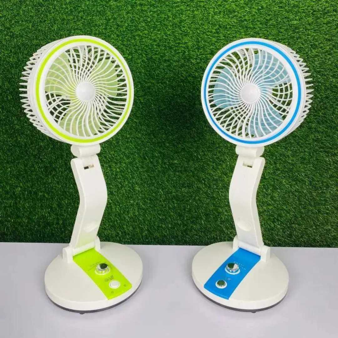 LR,Adjustable,Rechargeable,Folding,Fan,with,LED,Light